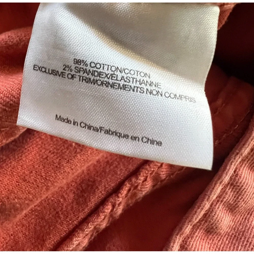 Tory‎ Burch Alexa Cropped Skinny Coral Salmon Jeans Women's Size 27